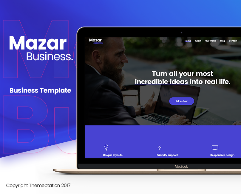 Mazar - Creative Business Template (PSD)