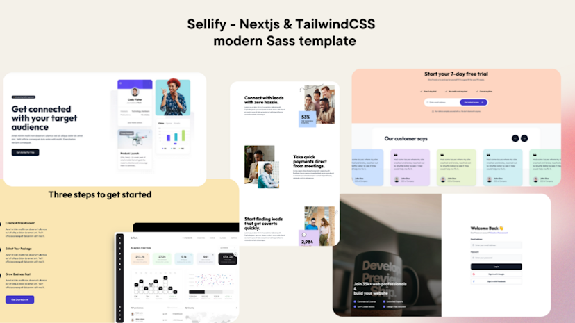 Sellify - Nextjs & TailwindCSS  Clean & Modern SAAS Template