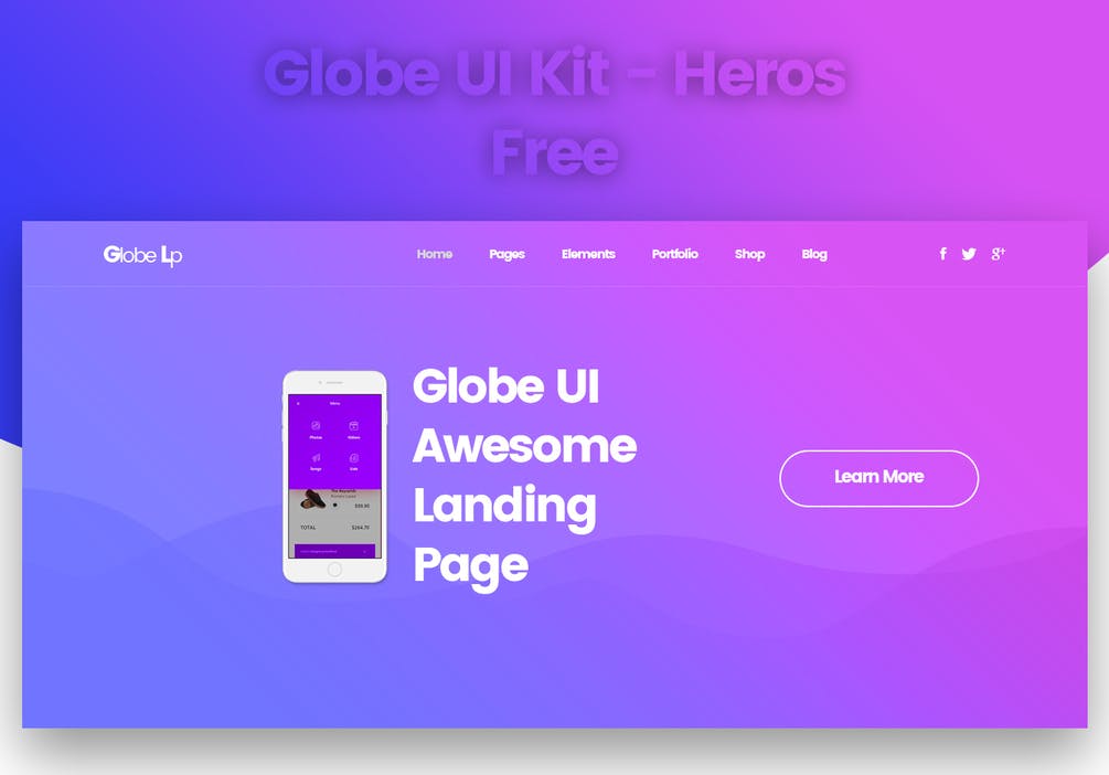 Globe Ui Kit - Heros : Free (PSD)